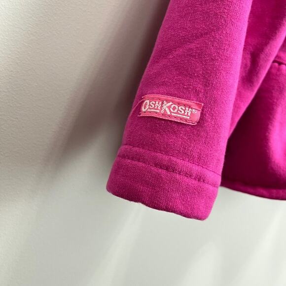 Vintage OshKosh B'gosh Girls Pink Cardigan Sweatshirt 6 USA - Picture 4 of 9